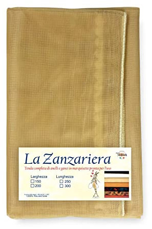 Tex family Markise-Netz, Marquisetten, für den Außenbereich, in 8 verschiedenen Größen, beige, 250 x 250 cm