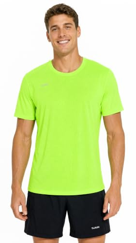TLRUN Men's Ultra Lightweight Running Shirts Dry Fit Marathon Top Tee Cool Short Sleeve Athletic T-Shirts