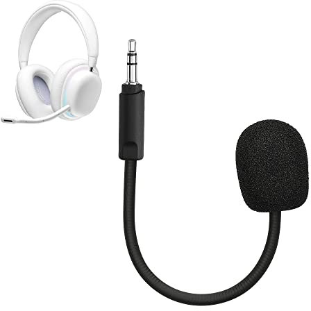 kwmobile Micrófono Compatible con Logitech G735 - Microfono Repuesto para Auriculares Gaming - Negro