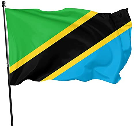 Garten Flagge Flagge Von Tansania 90X150Cm Hofflagge Langlebig Lawn Sign Perfekte Dekorative Fahnen Décor Für Indoor Outdoor Yard