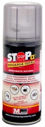 Peyca Insecticida Descarga Total MASSOMATIC 100ml, para tratamientos de Espacios Cerrados,Alto Efecto de volteo - Masso