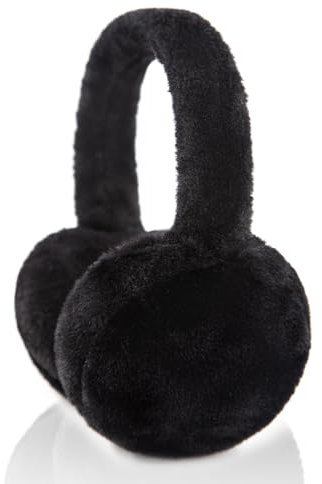 SEYUFN Faltbare Ohrenwärmer Damen Winter Plüsch Ohrenschützer Kinder Weiche Warm Halten Ohrenwärmer Mädchen Jungen Niedliche Ohrwärmer (A-schwarz)