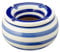 Sturmaschenbecher │Ø 13,5 cm grau weiß gestreift │Windaschenbecher mit Deckel (1 x Sturmaschenbecher blau 13,5cm)