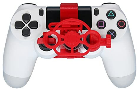 Mando de Juego 3D Mini Volante de Repuesto para P4 Juego de Carreras Accesorios (Amarillo)
