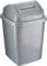 MantraRaj 5L Bathroom Bin Swing Top Dust Bin Plastic Waste Paper Basket Rubbish Trash Can Square Small Swing Top Desktop Kitchen Bathroom Garbage Office Dustbin 5 Litre (Grey)