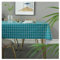 Lieson Rechteckige Tischdecke 40x60 cm, PVC Tischtuch Abwaschbar Wasserdicht Kariert Muster Tischwäsche für Couchtisch Home Küche Speisetisch Dekoration, Blau See
