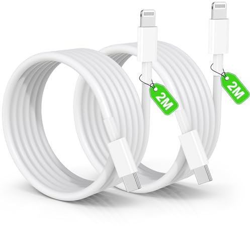 CSXZCOON 2M Long iPhone Fast Charger Cable, USB C to Lightning, 2 Pack, Apple MFi Certified, 6ft for iPhone 14/13/12/11/XS/XR/X/8/7/6/5/iPad