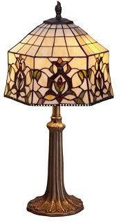 Sobremesa Tiffany base árbol Serie Hexa D30cm