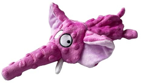 ZENVALY Hundespielzeug, Quietschende Spielzeug für Hund Quietschspielzeug, Hundespielzeug ohne Füllung, Plüschtier Hund Plüsch Sicher Kauspielzeug für Welpen Kleine Mittel Hunde, Elefant Lila