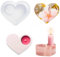 SVOCK Stampi Candele Silicone Cuore, Stampi Cuore Silicone, Stampo Silicone Cuore Stampi in Silicone per Resina Epossidica, Stampo Silicone Cuore Candeliere per Gesso Candele Saponi