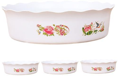 Lotusschalen-Pflanzgefäß, 4 Stück, 17 cm, Lotusblumenschale, Kunststoff-Pflanzschale, Hydrokultur-Pflanzgefäß, Lotusschale für Seerose, Narzisse, Sukkulenten, Aquarium, Büro, Zuhause, Lotusblumenschal