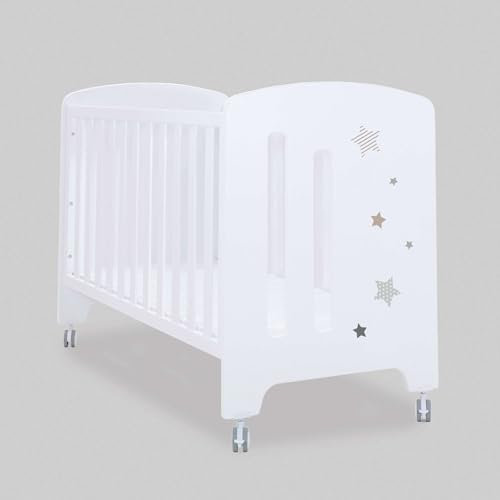 Alondra Cuna para Bebes 120x60 cm y Escritorio 2en1. Camita Bebe Madera 60x120. CU6002 Cuna de Bebe Evolutiva, Convertible en Escritorio. No Incluye Kit colecho CU6002