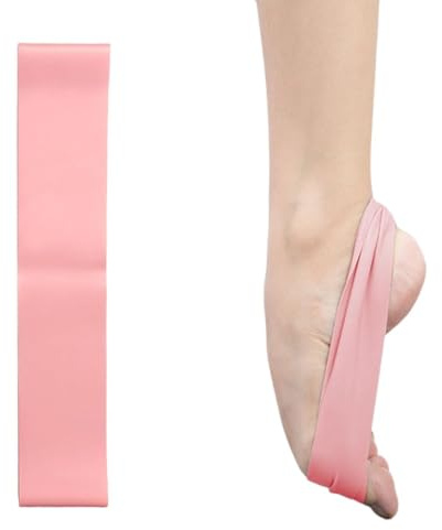 UEIOAVL Bandes élastiques pilates, 1 bande élastique pour le cou-de-pied en latex pour l'entraînement au ballet (rose)