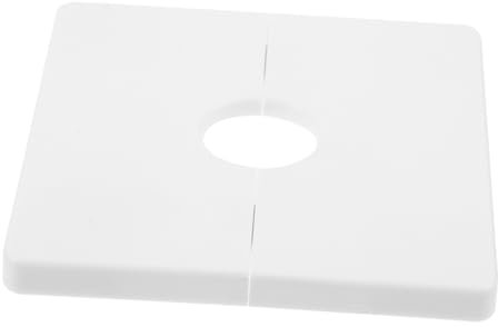 Gatuida Dekorative Rohrabdeckung runden Platte Konditionierung Deckblatt Duschflansch Sanitärflansch Schlag auf Lochabdeckungskappe für Dusche geteilter Flansch PVC Weiß