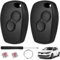 2 Buttons Key Fob Cover Replacement for Re-nault, Car Remote Case Car Key Shell Fits for Re-nault Clio Twingo Kangoo Trafic Master Dacia Duster 2 Buttons Remote Case Cover (No Blade)