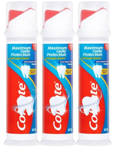 Toothpaste Cavity Protection Pump Bundle 100ml – Pack of 3 | Fluoride Formula for Strong Teeth & Fresh Breath | Anti-Cavity Daily Dental Care