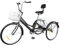 AOAPUMM 24 Zoll 7-Gang erwachsenendreirad, Tricycle Cruise Bikes, Adult Fahrrad, Dreirad für Erwachsene, mit Korb (Nicht Klappbar)