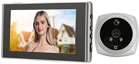 1080P Ring Peephole Camera with 4.5 Inch Screen, Smart Digital Doorbell, Color Night Vision, Human Body Detection, Wireless Door Viewer