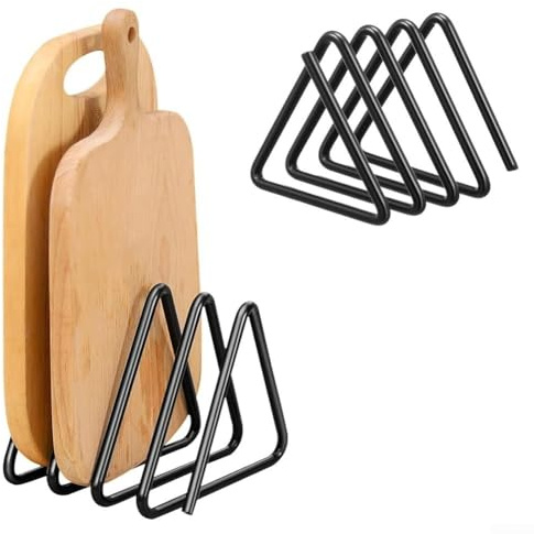 ZYWUOY Support de planche à découper, organiseur de cuisine triangulaire pour planches à découper, planches à découper, comptoir, rangement sur pied, design peu encombrant