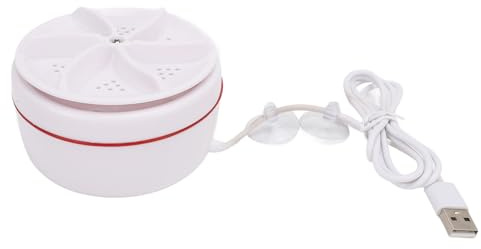 Smandy Portable Mini Turbo Washer, Lightweight High Power Motor Automatic Cycle Cleaning Turbine Washing Machine with Super Strong Suction Cups, for Underwear Socks Towels (USB Powered with Blue