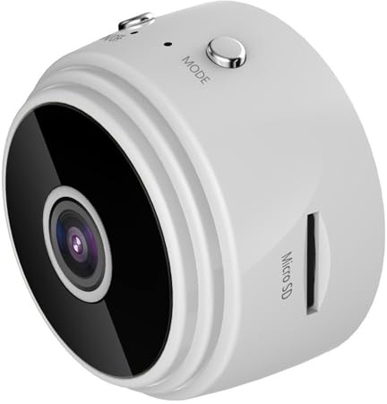 LICAEVEY Kleine Heimkamera für Heimbüro, Autohaus, 1080P HD-Funkkamera, Kompakte Magnet-Minikamera mit WLAN, Telefon-APP-Verbindung und USB-Aufladung (White)