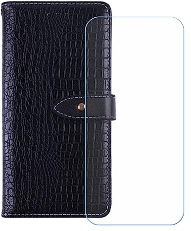 BMPNLSZ Cover Flip per Onyx Boox Palma 2 + Vetro Temperato, HD Pellicola proteggi schermo - Pieghevole Portafoglio Custodia in pelle Borsa Slot Copertura (6,13) - Nero-HZEY