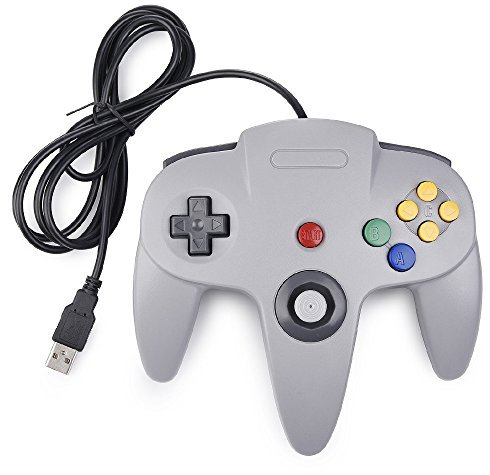 Hobby Tech - Manette de jeux USB type 64 pour PC - Grise