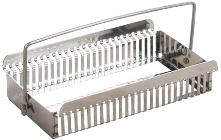 Aluminum Staining Rack with Handle for 25 Slides - Eisco Labs