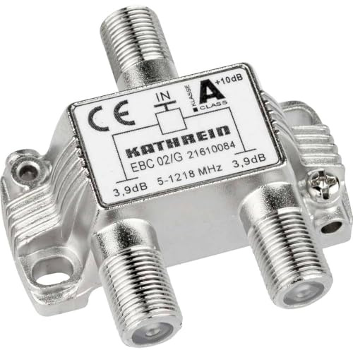 Kathrein 21610084 EBC 02/G Kabel-TV Abzweiger 2-Fach 5-1218MHz, Silber