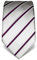 Vincenzo Boretti cravatta elegante classica da uomo, 8 cm x 15 cm, di pura seta di alta qualità, idrorepellente e antisporco, motivo a righe lilla scuro