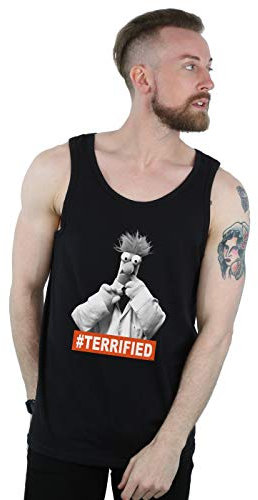 Disney Men's The Muppets Beaker Terrified Vest Black Medium