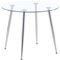 GOLDFAN Table a Manger Ronde Table Ronde Verre Trempé Salle à Manger Rond Table Argenté Salle a Manger Moderne Table à Manger et Pieds en Métal de Cuisine Diamètre 80cm