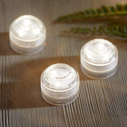 Dekoleidenschaft 6 LED Spots, wasserfest, warmweiß, Batterie-betrieben, Poolbeleuchtung, Schrankbeleuchtung