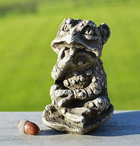 Frog Gargoyle Statue | Reconstituted Stone Mythical Concrete Garden Ornament