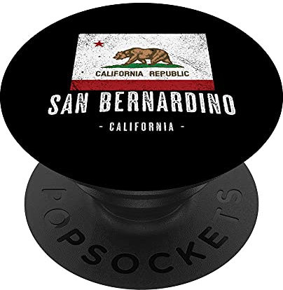 SAN BERNARDINO California | Stadt CA USA, Kalifornien Flagge PopSockets mit austauschbarem PopGrip