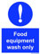 Hygiene Catering - Food Equipment Wash only kitchen sign - Self Adhesive Vinyl Sticker A5 150mm x 200mm The clearest Health and safety signs