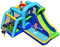 COSTWAY Kids Bouncy Castle, Inflatable Bouncer House with Jumping Area, Slide, Climbing Wall Ball Pit and Throwing, Blow Up Activity Center for Indoor Outdoor (without blower)