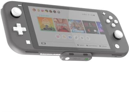 GENKI Audio Lite - Slim Bluetooth 5.0 Audio Adapter for Nintendo Switch/Switch Lite, Wireless Bluetooth Audio Transmitter with aptX Low Latency and Voice Chat Support (Grey)