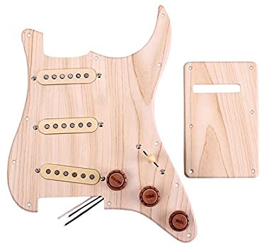 Geladener vorverdrahteter Vorverdrahtet SSS. Ahornholz Pickguard Alnico V Pickups Für Stratocaster Guitar Pickguard Vorverkabelt