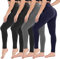CAMPSNAIL Leggings Damen High Waist Blickdicht Leggings Weich Leggins Elastisch Sportleggins Lang Bauchweg Push Up Hose für Yoga Sport Gym(Schwarz/Schwarz/Dunkelgrau/Navy, Plus Size(DE42-48))