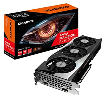 Gigabyte Radeon RX 6500 XT Gaming OC 4G Carte Graphique, système de Refroidissement WINDFORCE 3X, 4 Go 64 Bits GDDR6, GV-R65XTGAMING OC-4GD