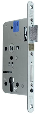 BKS FH Panikschloss Türschloss/Stahltürschloss, Funktion E, Dornmaß 65mm, Entfernung: 72mm, Stulp: 20x235mm abgerundet, DIN Rechts, incl. SN-TEC® Montageset (RECHTS)
