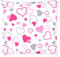 TupTam Kinder Kissenhülle Kissenbezug Dekorativ Gemustert Kinderzimmer, Farbe: Herzen Rosa/Grau, Größe: 40 x 60 cm