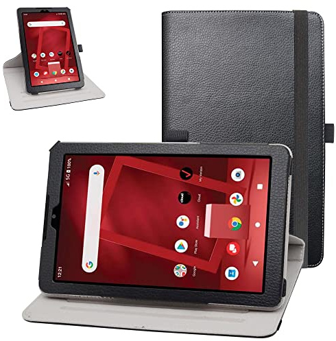 Bige for Orbic Tab8 5G Rotating Case,360 Degree Rotary Stand with Cute Pattern Cover for Orbic Tab8 5G 8 Tablet,Black