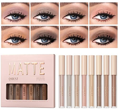 Kit de maquillage Velvet High Pigmented Smokey Black Eyeshadow Lot de 8 fards à paupières mats et longue durée