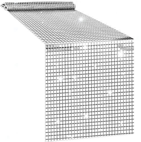 30.5x274.4 cm Glitzer Disco Party Tischläufer Retro 70er 80er Jahre Thema Geburtstag Party Dekorationen Pailletten Silber Junggesellinnenabschied Zubehör Euphoria Tanz Party Dekor Hochzeit Tischdecke
