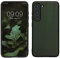 kwmobile Hülle kompatibel mit Samsung Galaxy S23 Hülle - Holz Case - stoßfestes Handy Cover - TPU Handyhülle in Dunkelgrün