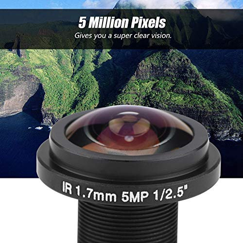 Obiettivo Panoramico Grandangolare M12 5Mp Hd Fisheye Obiettivo Telecamera di Sicurezza 1.7Mm Lunghezza Focale 185 ° Obiettivo Cctv per Fisheye Security Cam