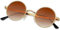 KANASTAL Runde Sonnenbrille Herren Damen Klassische Retro Polarisierte Sonnenbrille Rund mit Metallrahmen Vintage Hippie Rave Brille UV400 Schutz, Gold Rahmen Braun Gläser
