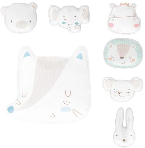 Kikkaboo Babykissen Plüschtier, Kuschelkissen, Figurenkissen, ab Geburt weiß blau